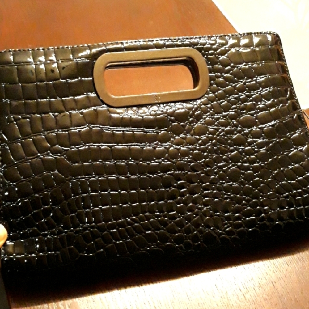 New York & Company Black Evening Hand Tote Clutch